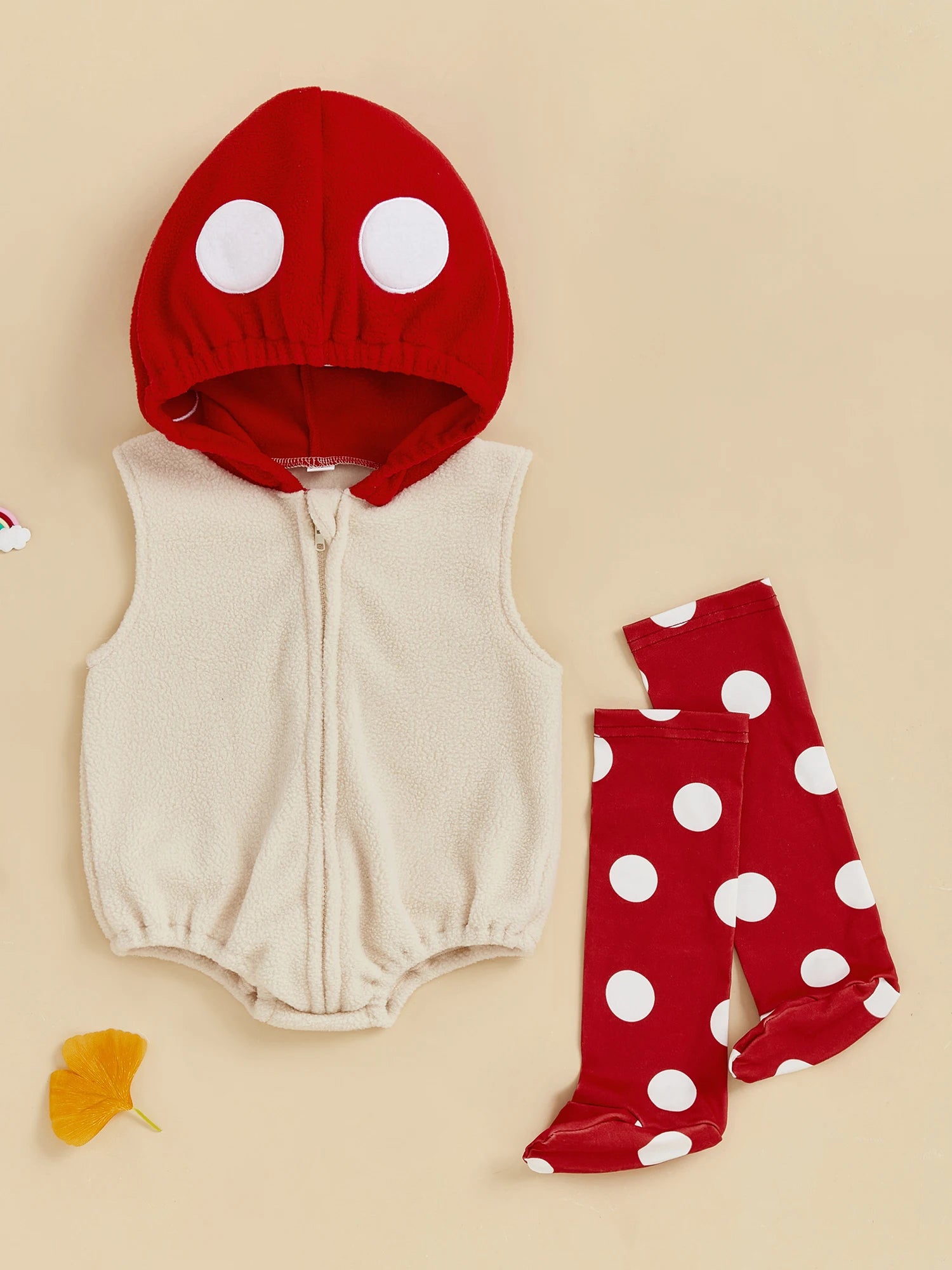 Fluffy Unicorn Hooded Jumpsuit Costume