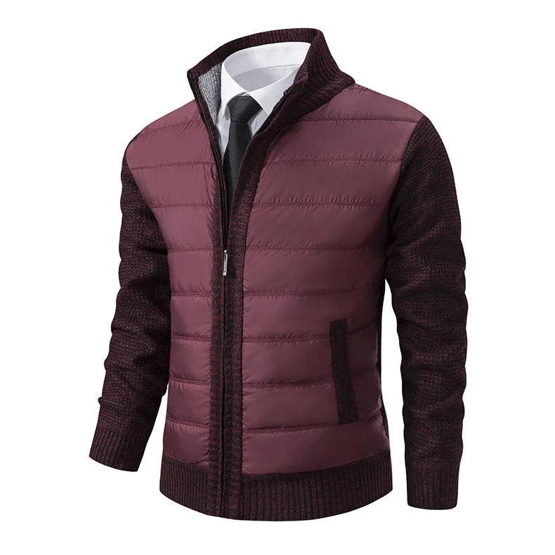 Autumn Winter Sweaters for Men Casual Knitted Sweaters Large Size Solid Color Plus Velvet Cardigan Knitted Sweater Cotton Coat