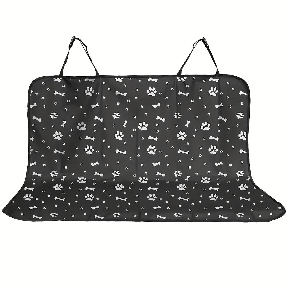 1pc Black Waterproof Pet Car Seat Cover Cushion Rear Seat Protection Pad for Dogs And Cats Safe Travel Accessories