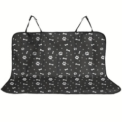 1pc Black Waterproof Pet Car Seat Cover Cushion Rear Seat Protection Pad for Dogs And Cats Safe Travel Accessories