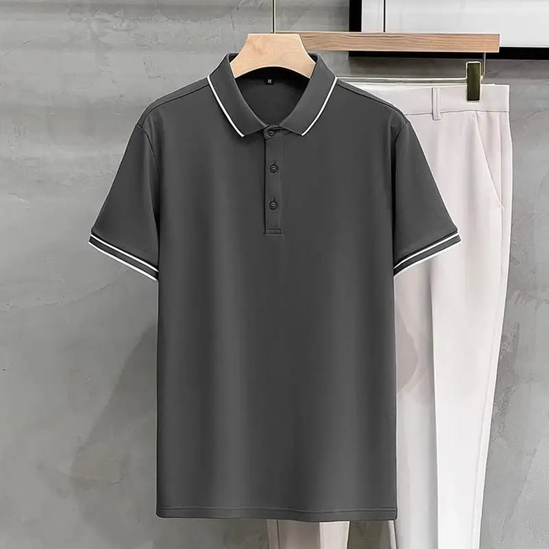 Classic Solid Summer Polo Shirt