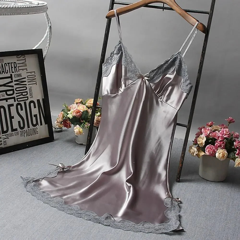 Silk Lace Camisole Nightgown Women