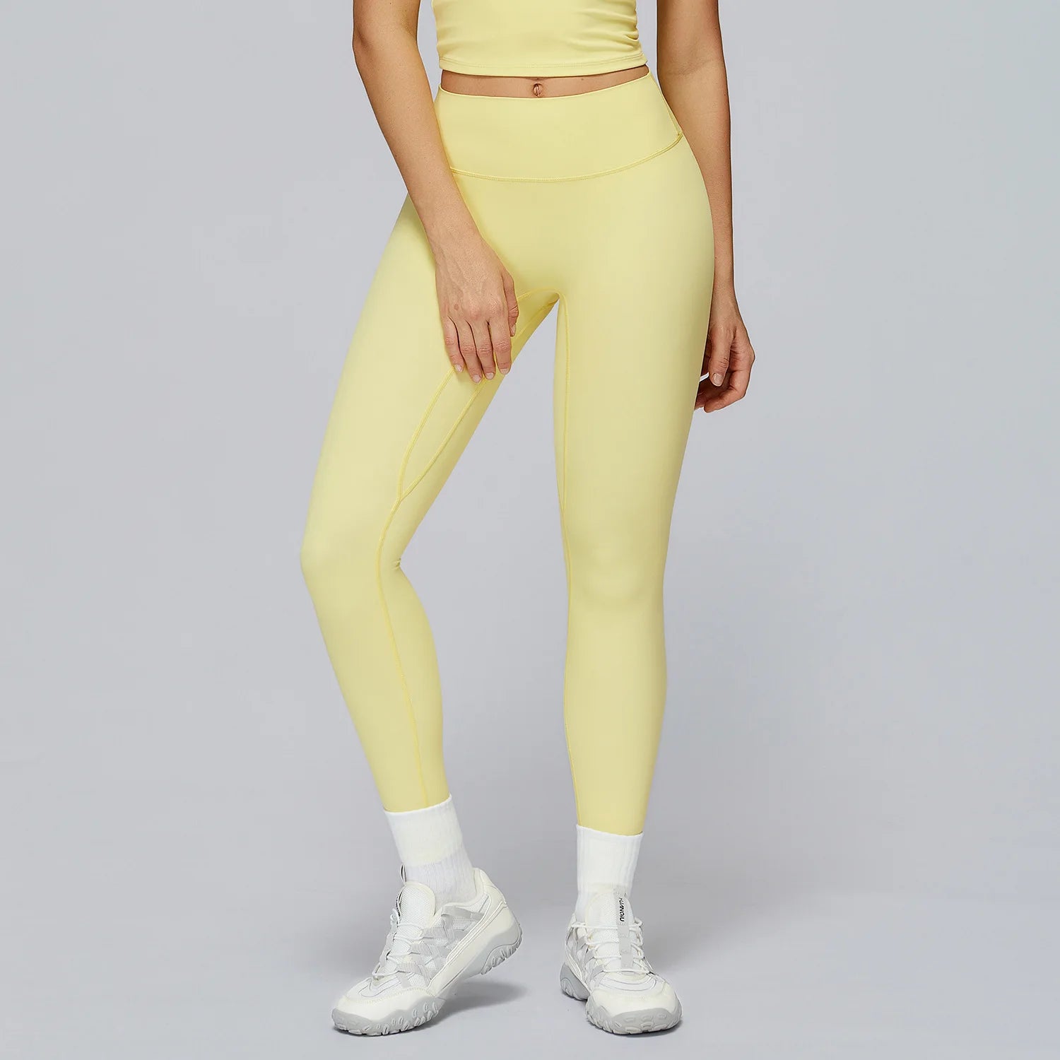 Fitness Leggings High Rise Hip Lift Brushed Soft Material For Ladies Outdoor Elastic Slim Fit Outer Wear Sports Tight Pants