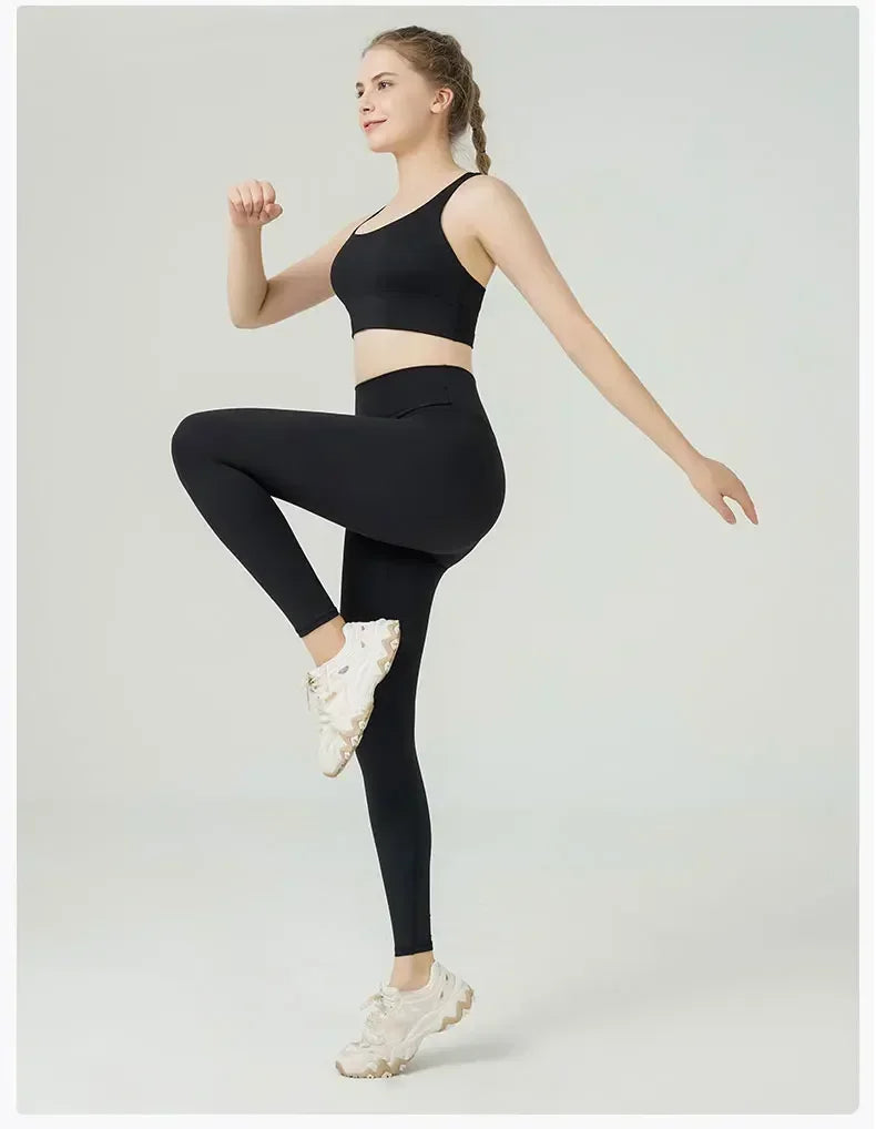 Women's Yoga Set Workout Set 2 Piece High Waist Yoga Leggings Sports Bra Gym Suit Activewear Sports Fitness Set Sports Suit
