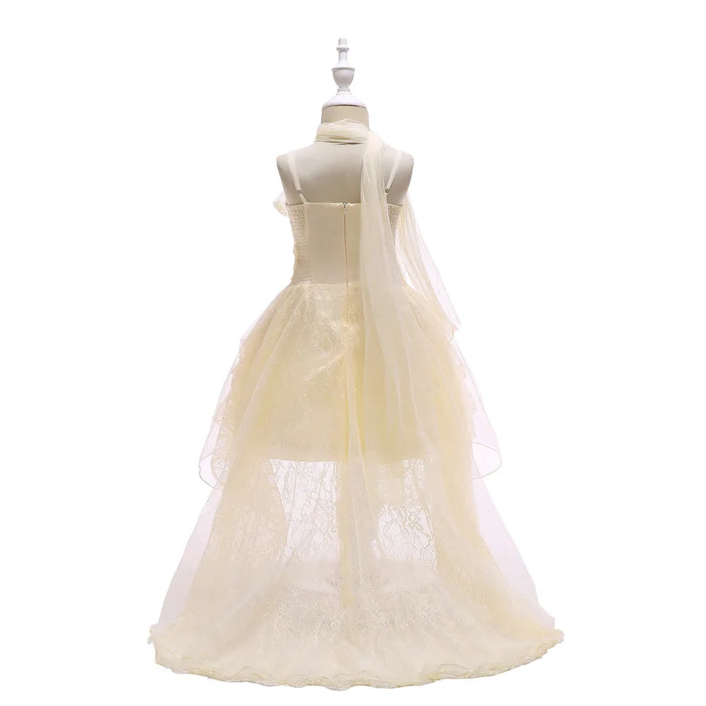 Trailing Princess Party Girls Dress