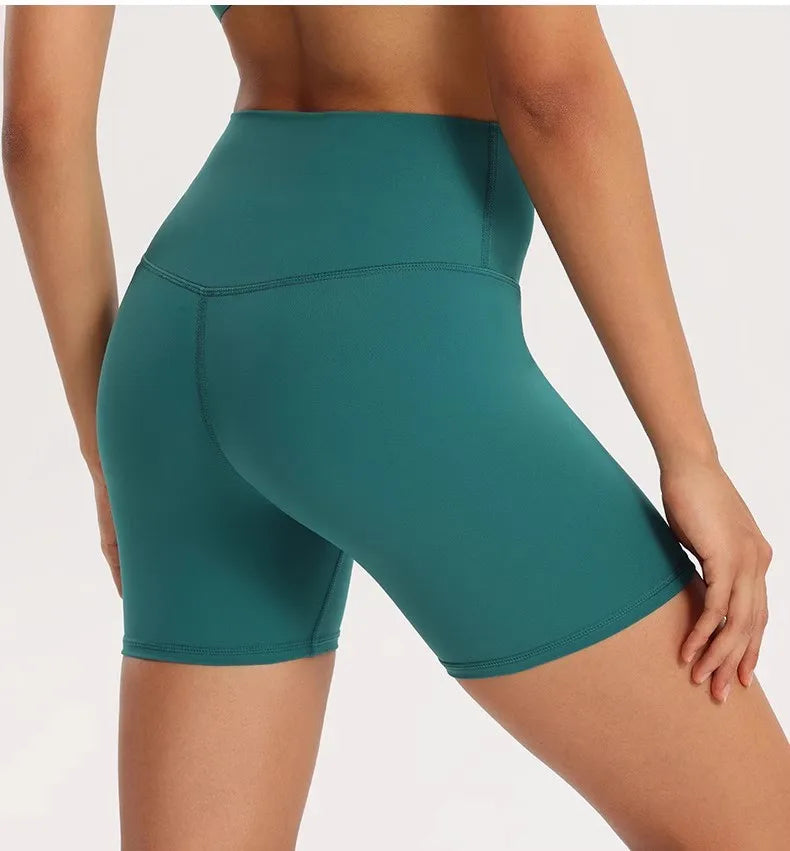 High Waist Naked Feeling Yoga Shorts for Women Fitness Running Shorts Cycling Sports Leggings Summer Workout Gym Running Shorts