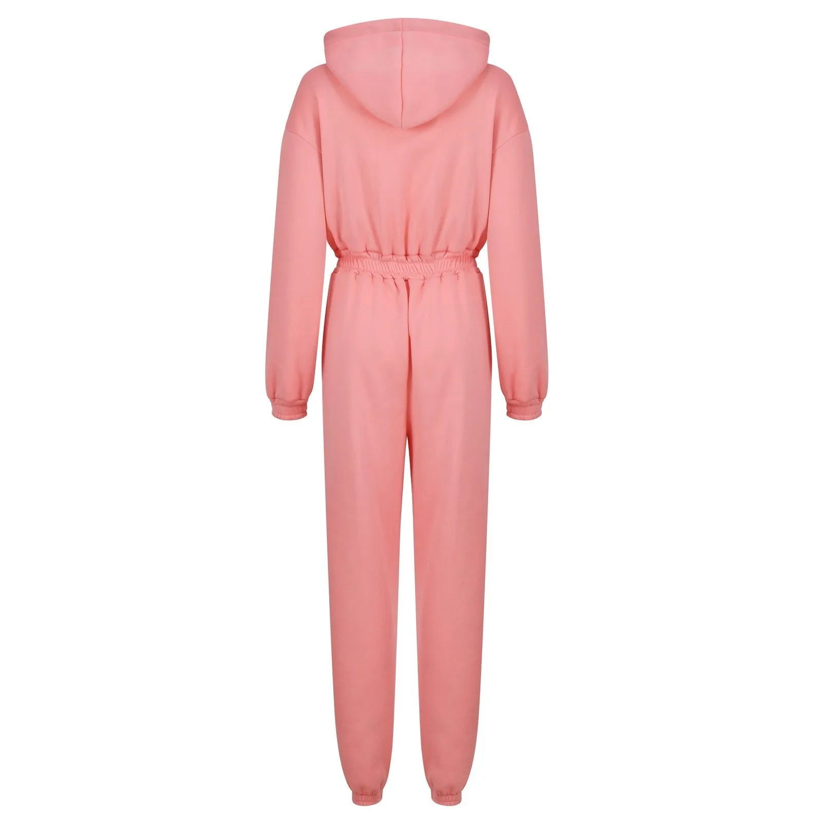 Fleece Hooded Wide Leg Jumpsuit