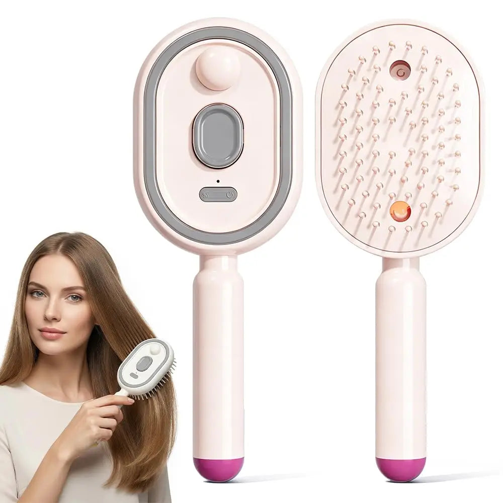 Rechargeable Hairs Massage Brush 3-in-1 Electric Spray Air Cushion Massage Comb for Frizzy Hair Scalp Care Relieve Hair Tangles