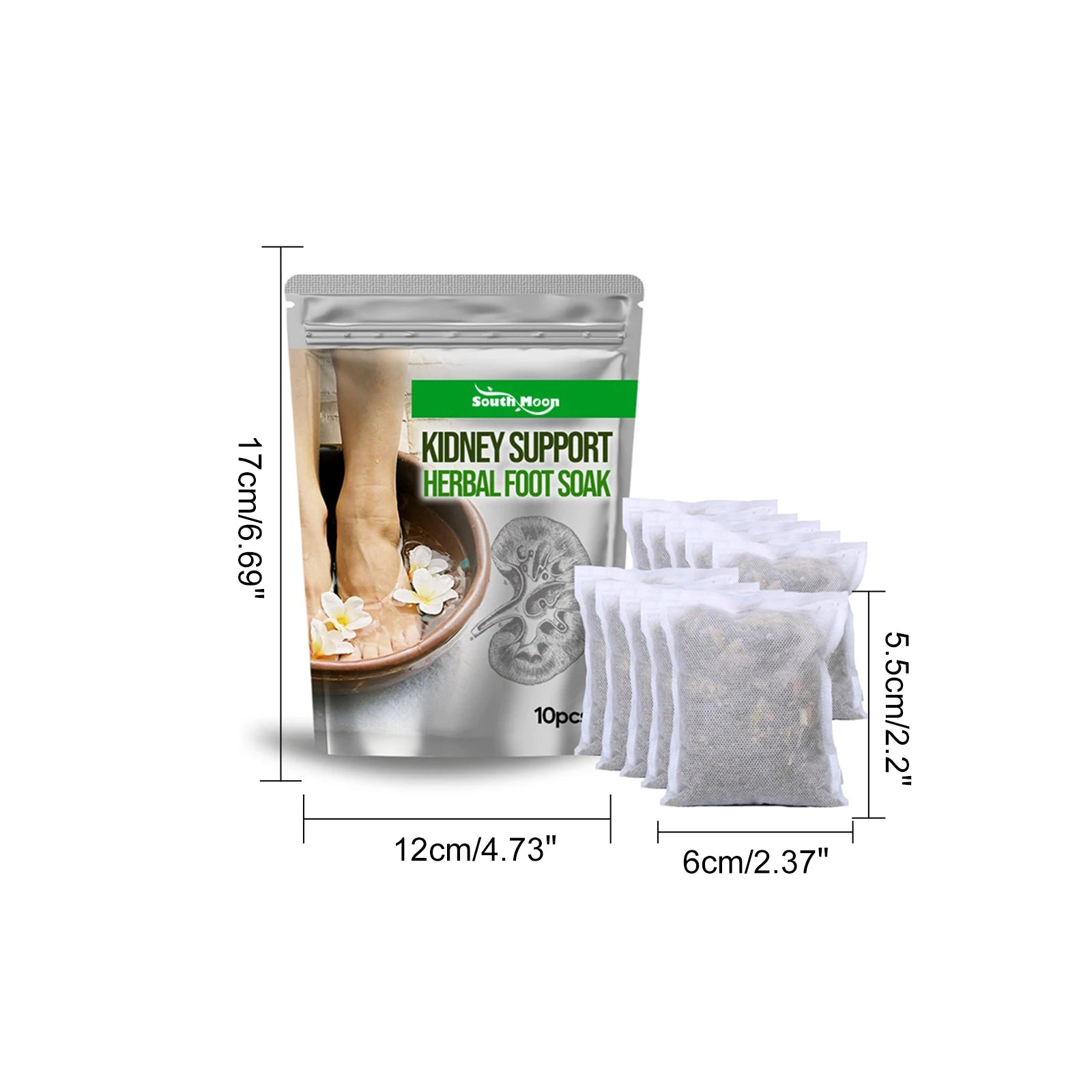 Kidney Disease Foot Soak Herbal Essence Gentle Cleansing Detoxifying Purifying Nourishing Foot Care for Sleep and Body Care