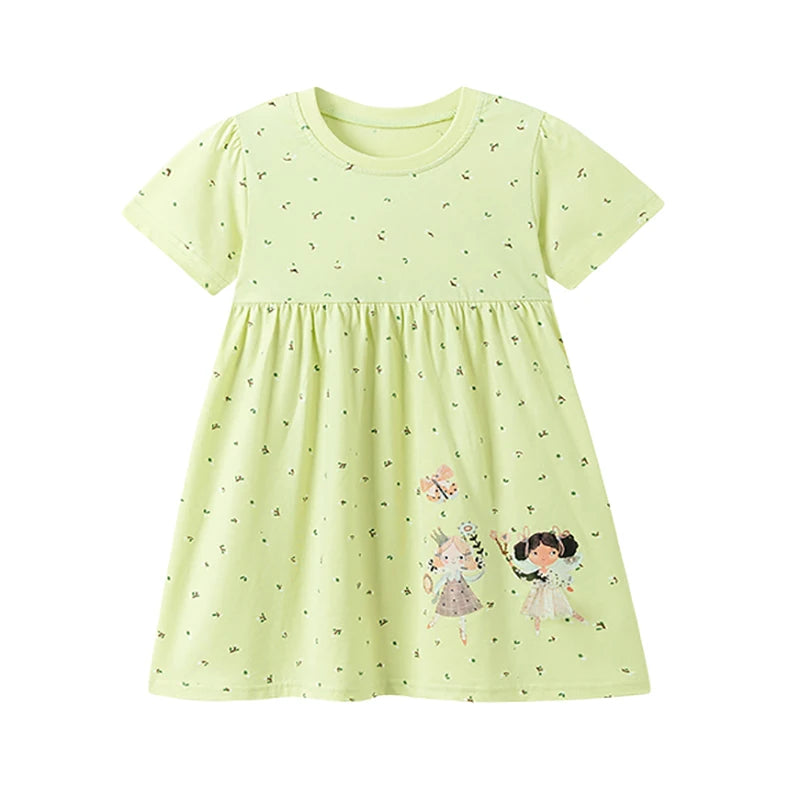 Embroidered Floral Summer Girls Dress