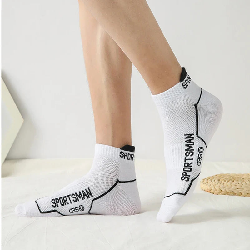 Men’s Cotton Mesh Ankle Sports Socks – 6 Pairs