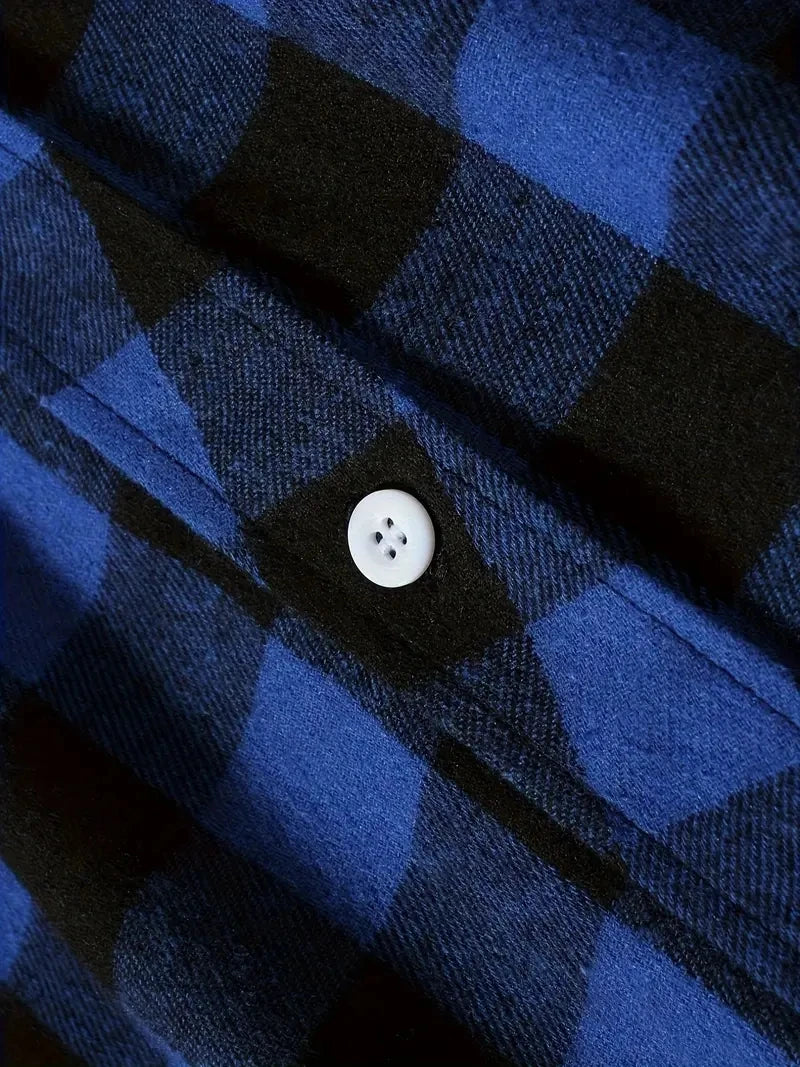 Classic Plaid Flannel Shirt Men