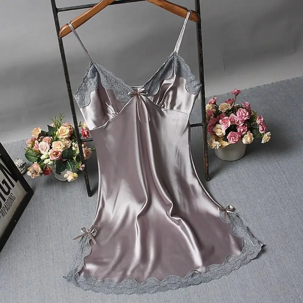 Silk Lace Camisole Nightgown Women