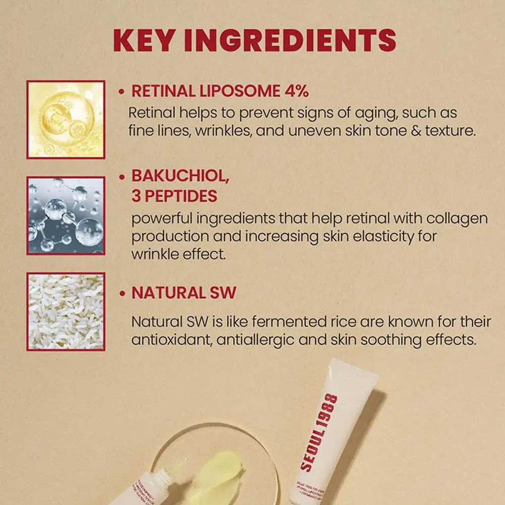 Seoul 1988 Anti-Age Facial Skincare Set Collagen Niacinamide Cream Whitening Moisturizing Non-sticky Natural Skin Care Cosmetic