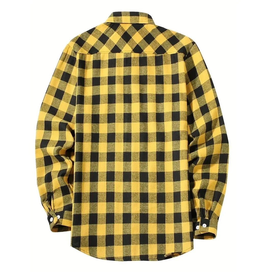 Classic Plaid Flannel Shirt Men