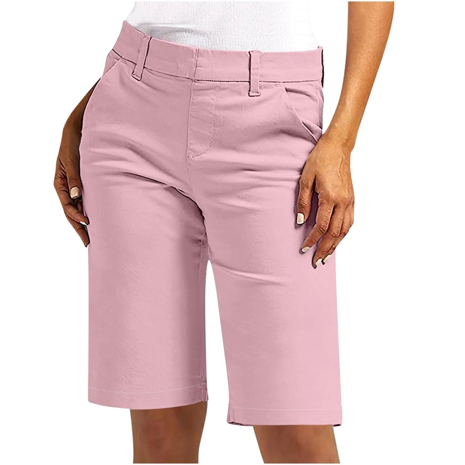Trendy High Waist Chino Shorts