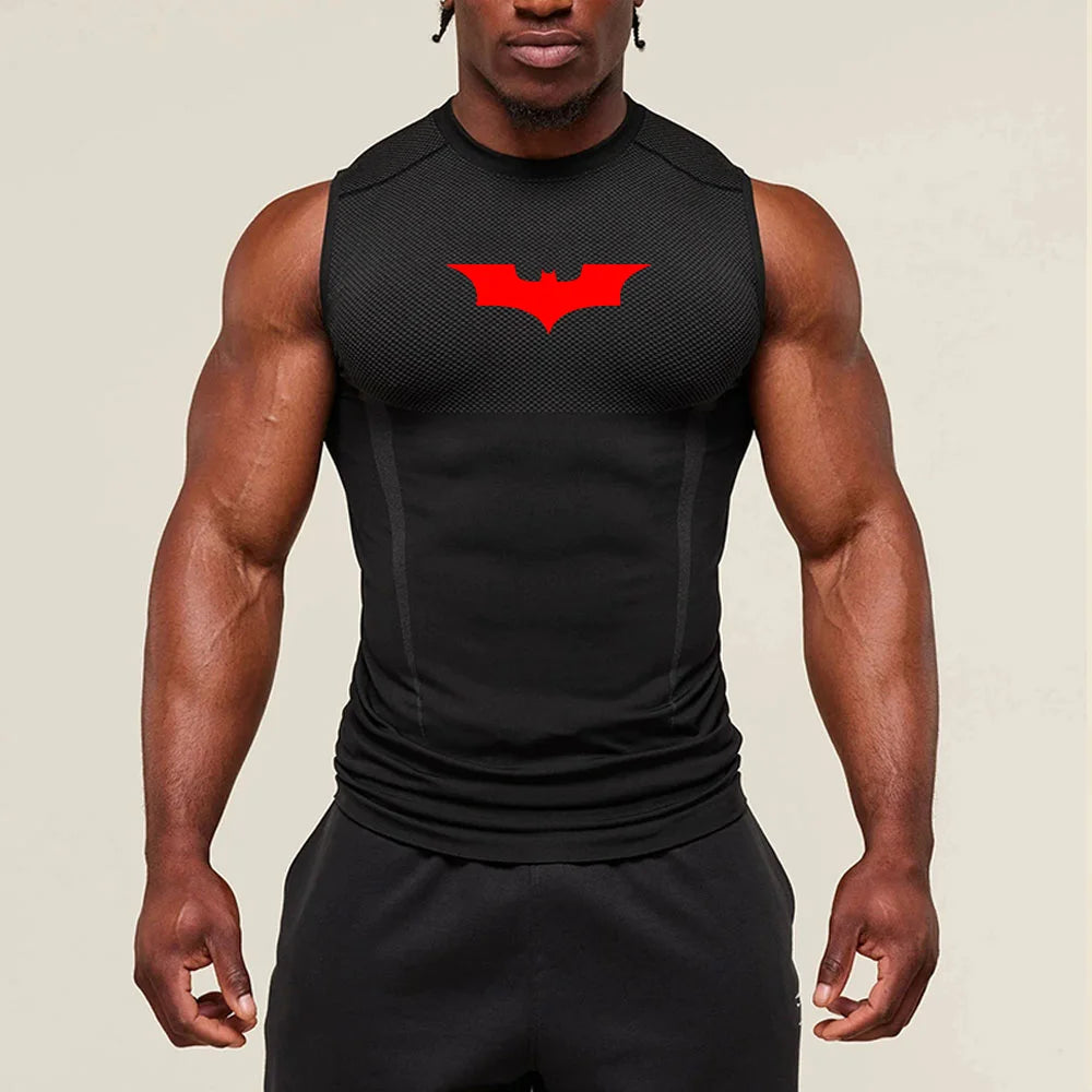Men's Quick Dry Sport Vest Summer Training Tanktop Sleeveless Gym Workout Fitness Tops Running Tee for Active Men