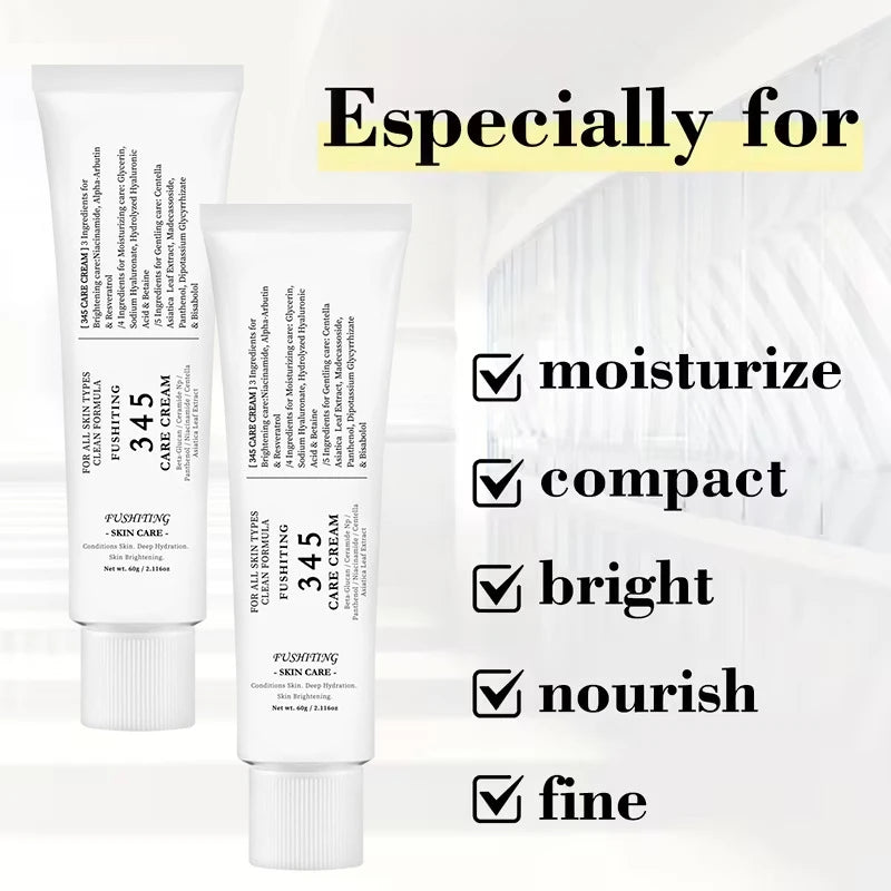 345 Skincare Set With Eye Cream Moisturizing Cream Relief Spray Hydrating Soothing Brightening For All Skin Types Sensitive Skin