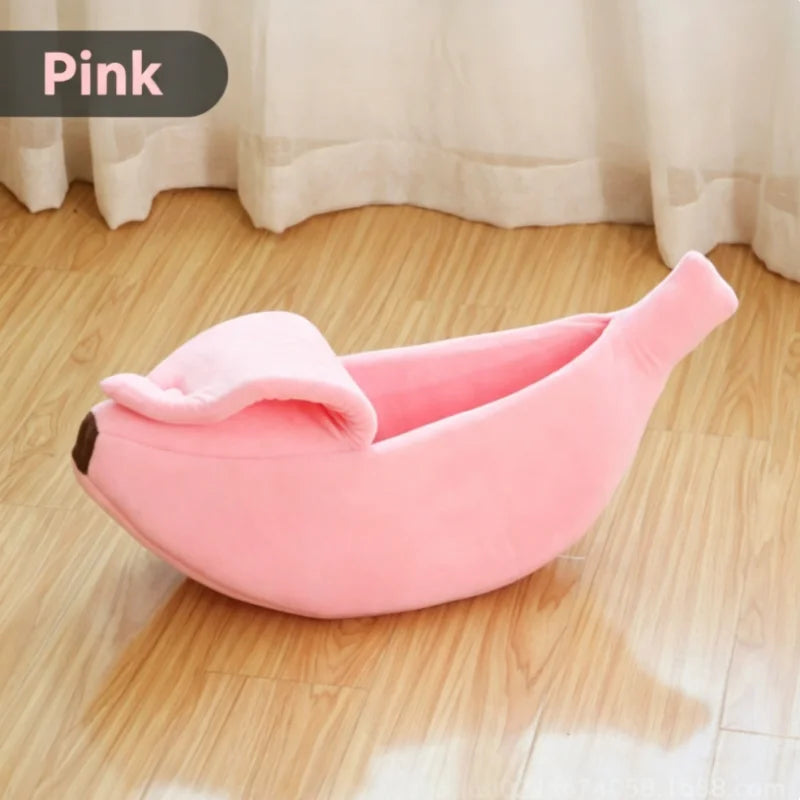 Banana Cat Bed House Funny Cute Cozy Cat Mat Beds Warm Durable Portable Pet Basket Kennel Dog Cushion Cat Pet Supplies ﻿