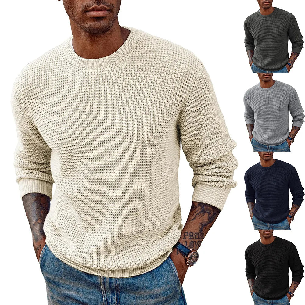 Men’s O-Neck Knit Pullover Sweater