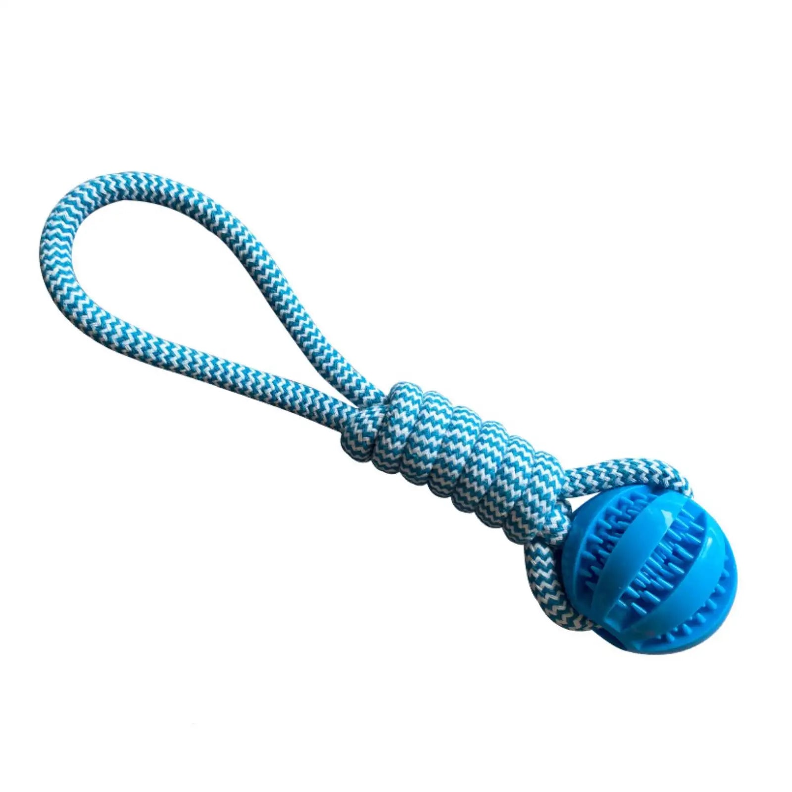 Pet Toy Dog Bite-Resistant Cotton Rope Hand-Held Treat Ball for Teeth Cleaning and Training, Interactive Educational Toy Ball