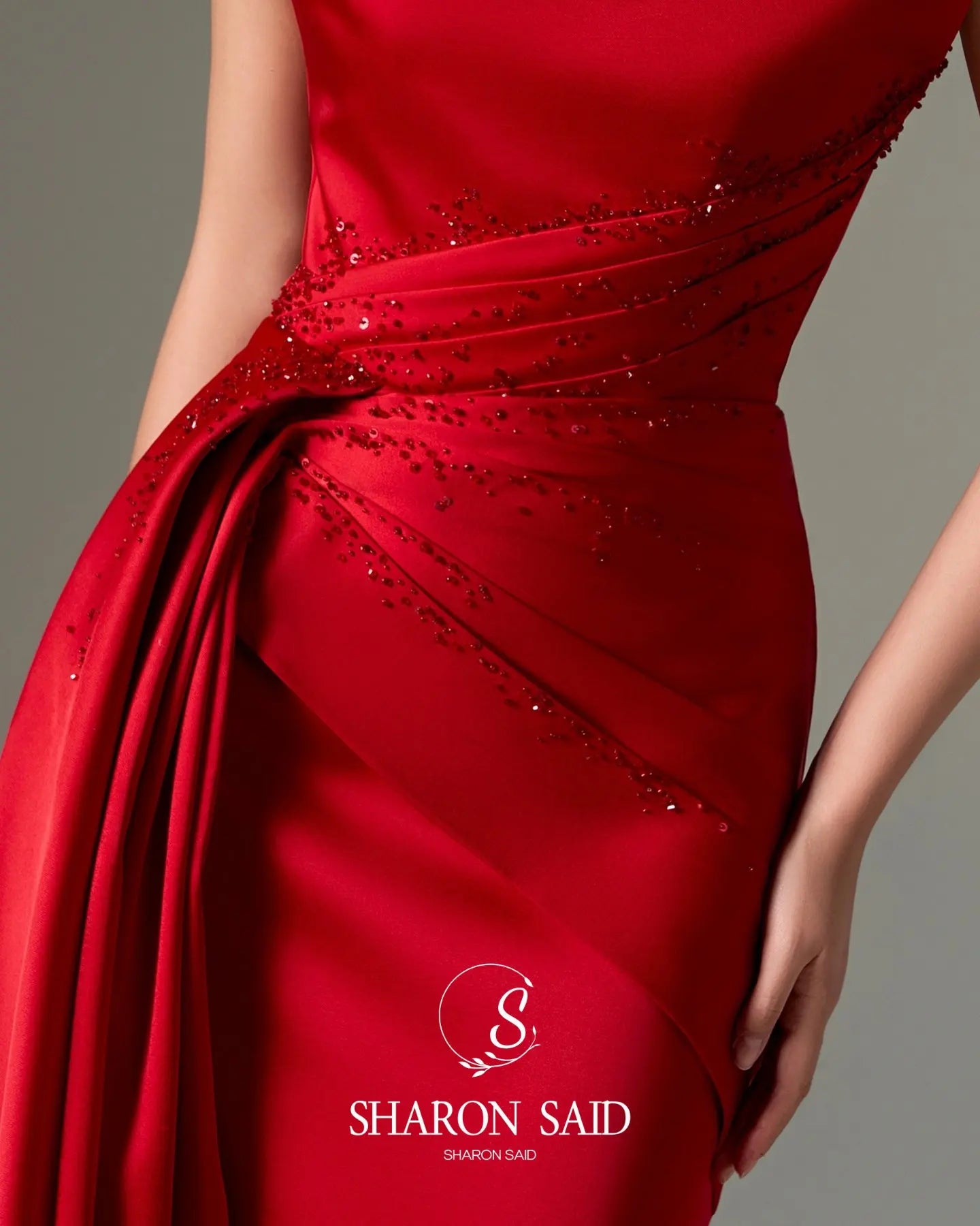 Strapless Satin Mermaid Evening Gown