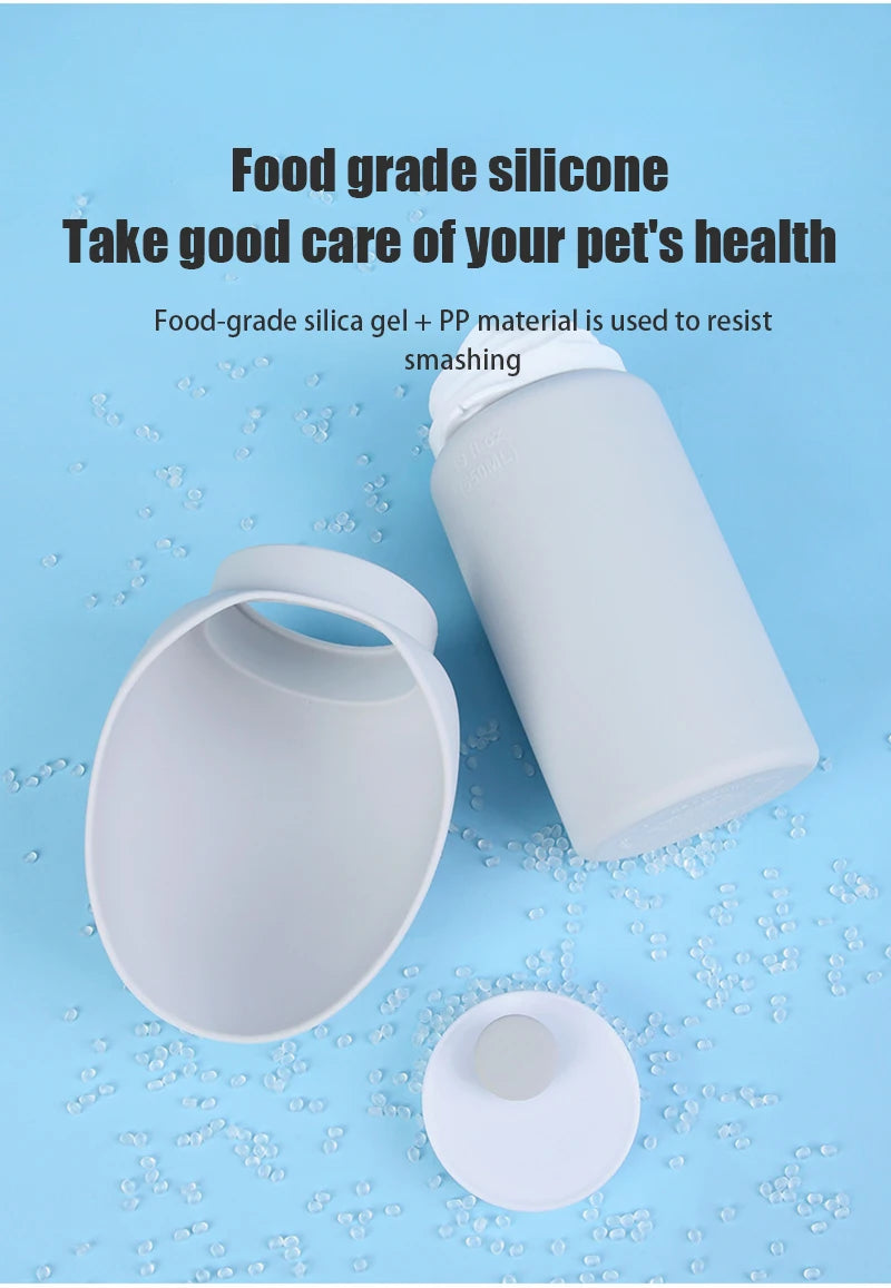 Pet Travel Folding Water Cup Silica Gel Mini Walking Dog Outdoors Large Capacity Pocket For Dog Go Out Pet Supplies Accessories