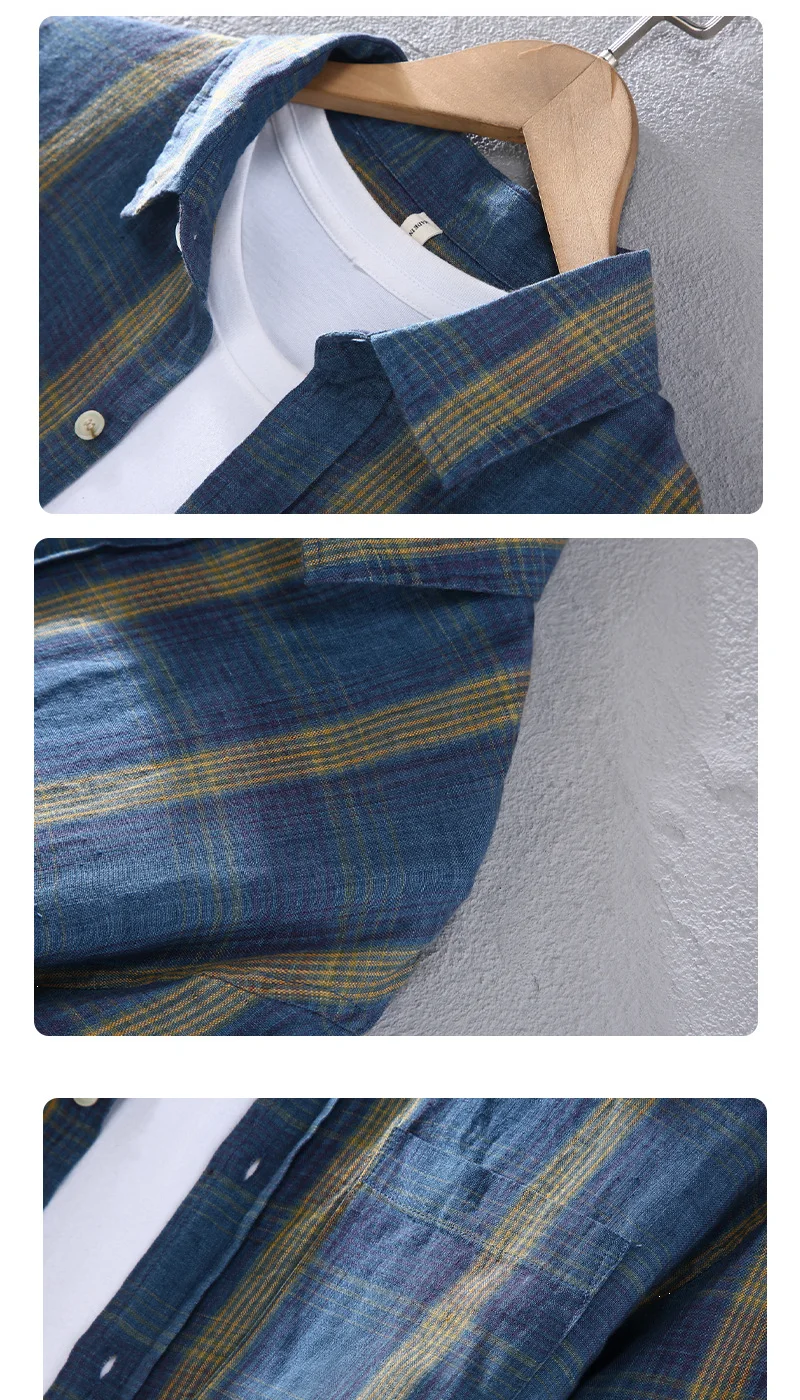 Plaid Casual Overshirt Men