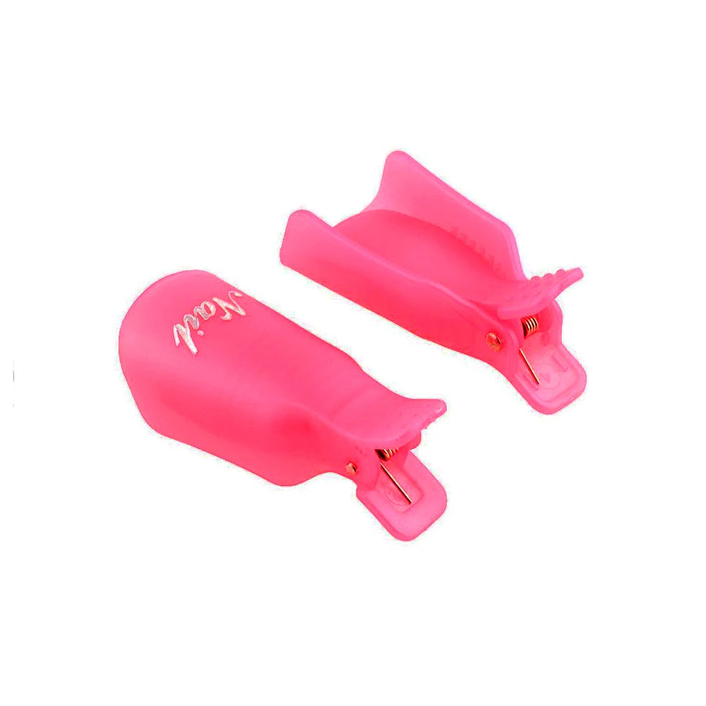 LULAA 10Pcs/16Pcs Plastic Nail Art Soak Off Cap Clip UV Gel Polish Remover Wrap Tool for Fingernail Removal Soak Off Clips