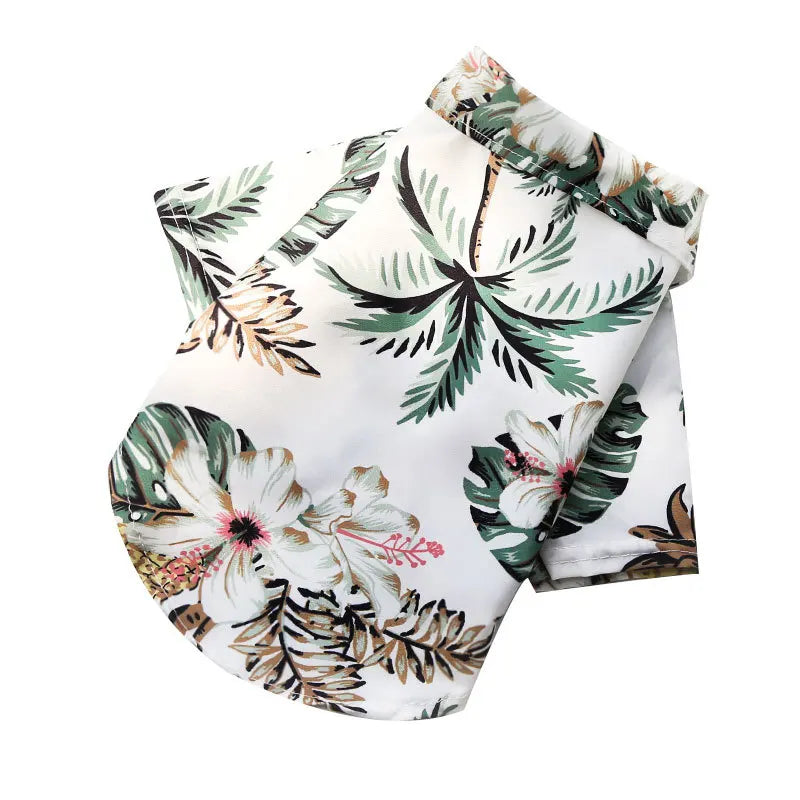 Hawaiian Beach Print Dog Shirt