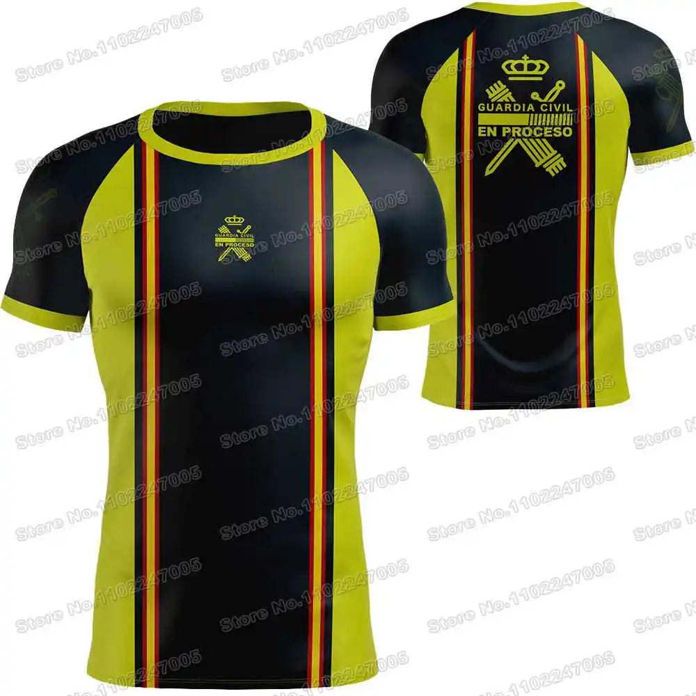 2025 Spanish Civil Guard T Shirt Men Outdoor Shirts Spain Military Clothing Training Tops Downhill MTB Jersey Running Sportswear