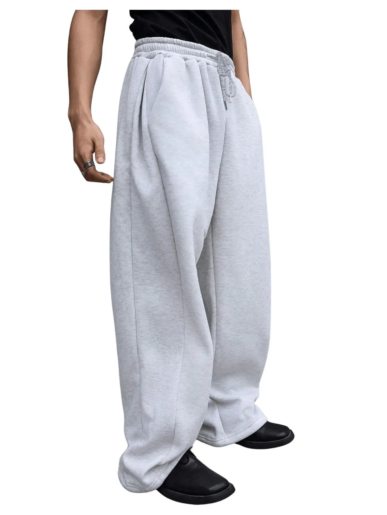 2026 New Straight Spring Autumn Joggers Men Jogging Sweatpants Sportswear Knit Tracksuit Sports Pants Trousers Wide Leg Clothing