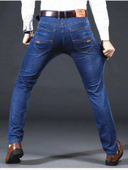 2025 Men's Jeans Casual Stretch Classic Blue Black Denim Pants Men's Texture Jeans Versatile Item Interprets Denim Fashion offic