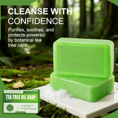 Tea Tree Soap for Face & Body Acne, 100g Tea Tree Oil Soap Bar for Face & Body Natural Skin Cleanser for Oily, Dry & Itchy Skin