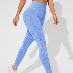 Women Vintage Leggings Gym Fitness Athletic Workout Elastic Leggins Good Elastic Yoga Pants Push Up Sports Training Tights