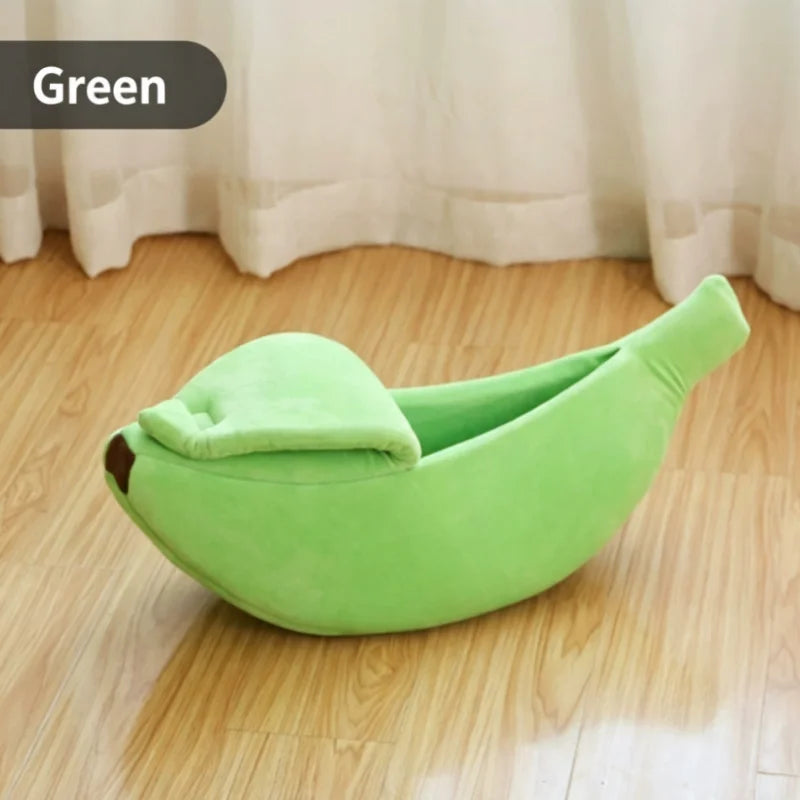 Banana Cat Bed House Funny Cute Cozy Cat Mat Beds Warm Durable Portable Pet Basket Kennel Dog Cushion Cat Pet Supplies ﻿