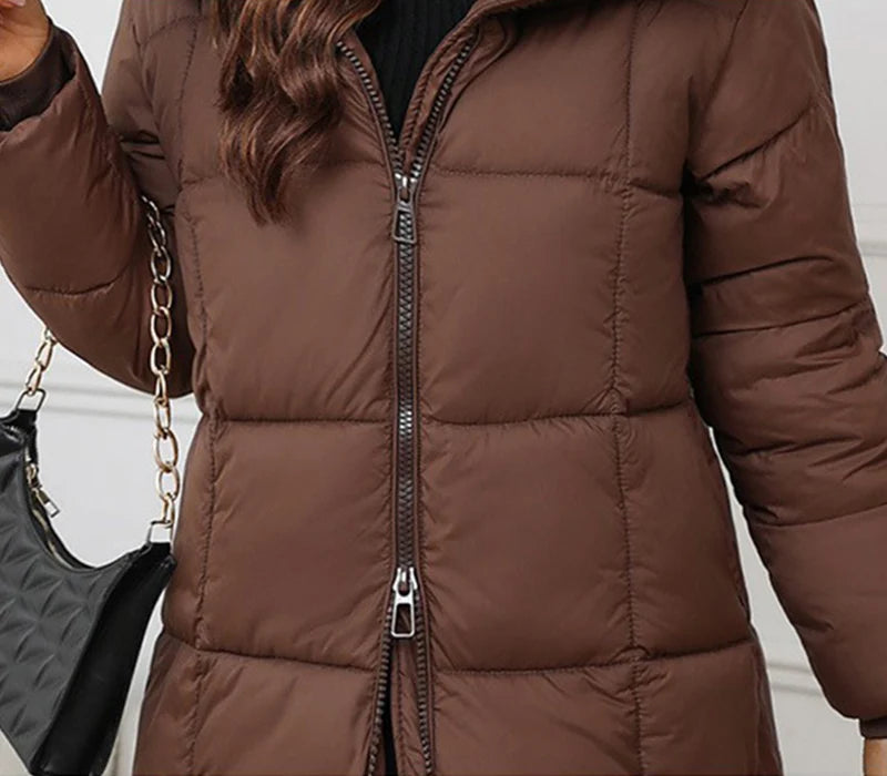 Hooded Quilted Winter Long Parka