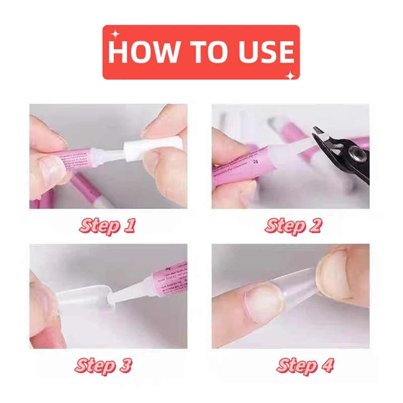 Nail Glue for Press on Nails for Nail Tips Acrylic Nail Glue Long Lasting Super Strong Nail Glue for Nails Salon