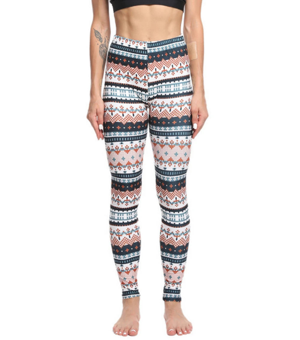 Christmas Leggings  Fashion Milu Deer Printing Festival Ultra Soft Brushed Pants Ankle Length Black Deals