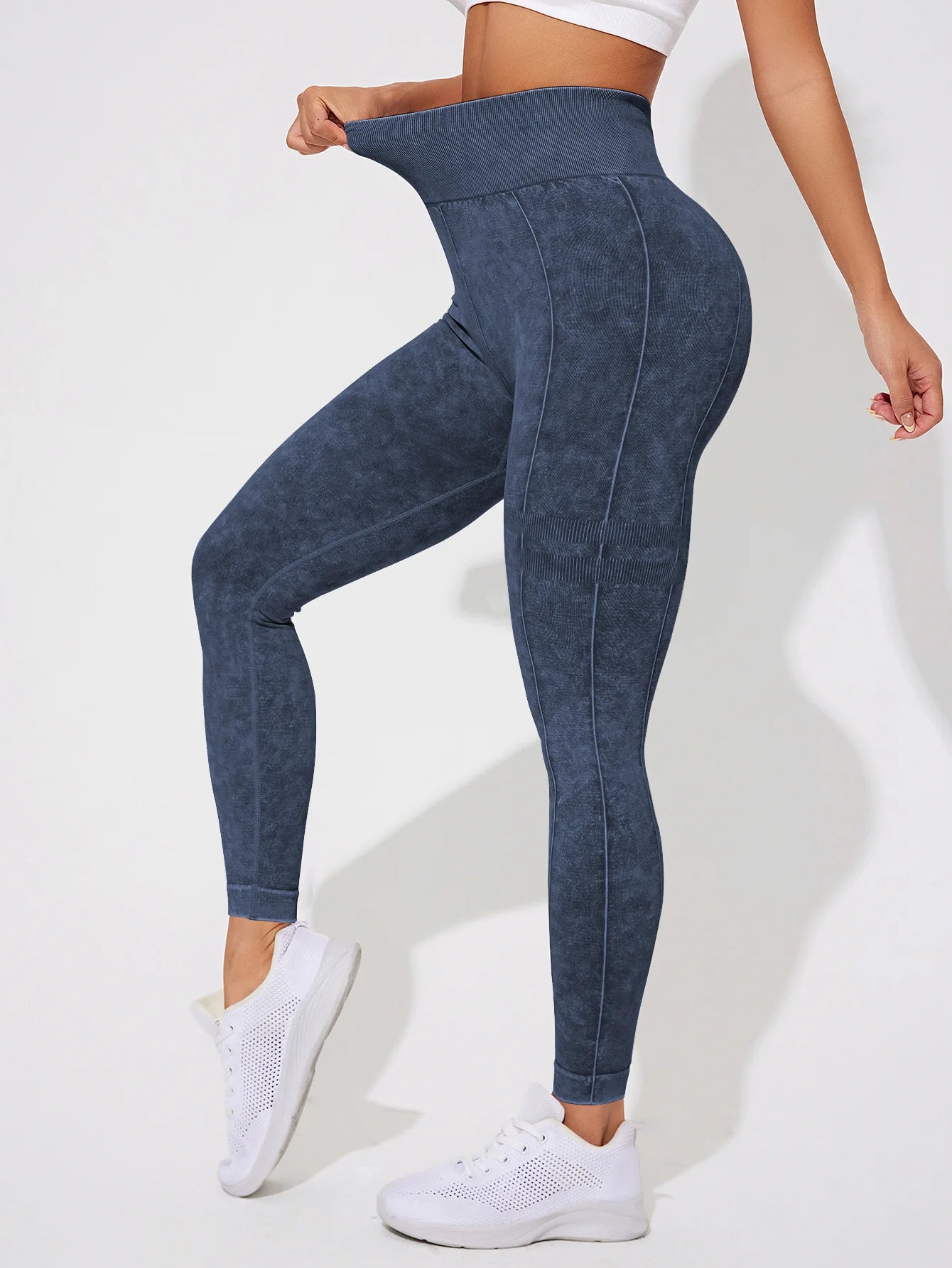 Women Vintage Leggings Gym Fitness Athletic Workout Elastic Leggins Good Elastic Yoga Pants Push Up Sports Training Tights