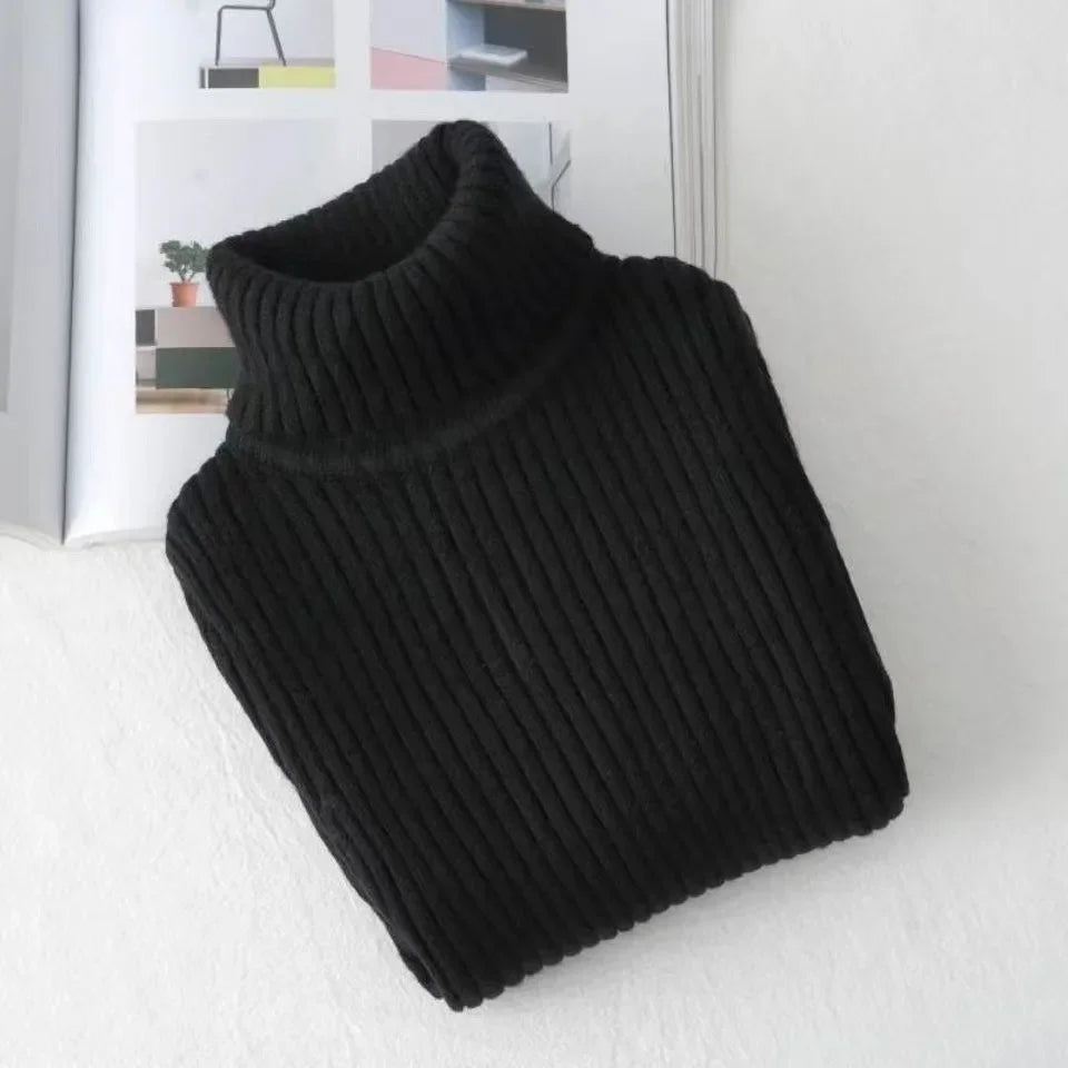 New Sweater Kids Sweaters Autumn Girls Turtleneck Sweaters 1-9Yrs Baby Boys Pullover Winter Knitted Bottoming Boys Sweaters
