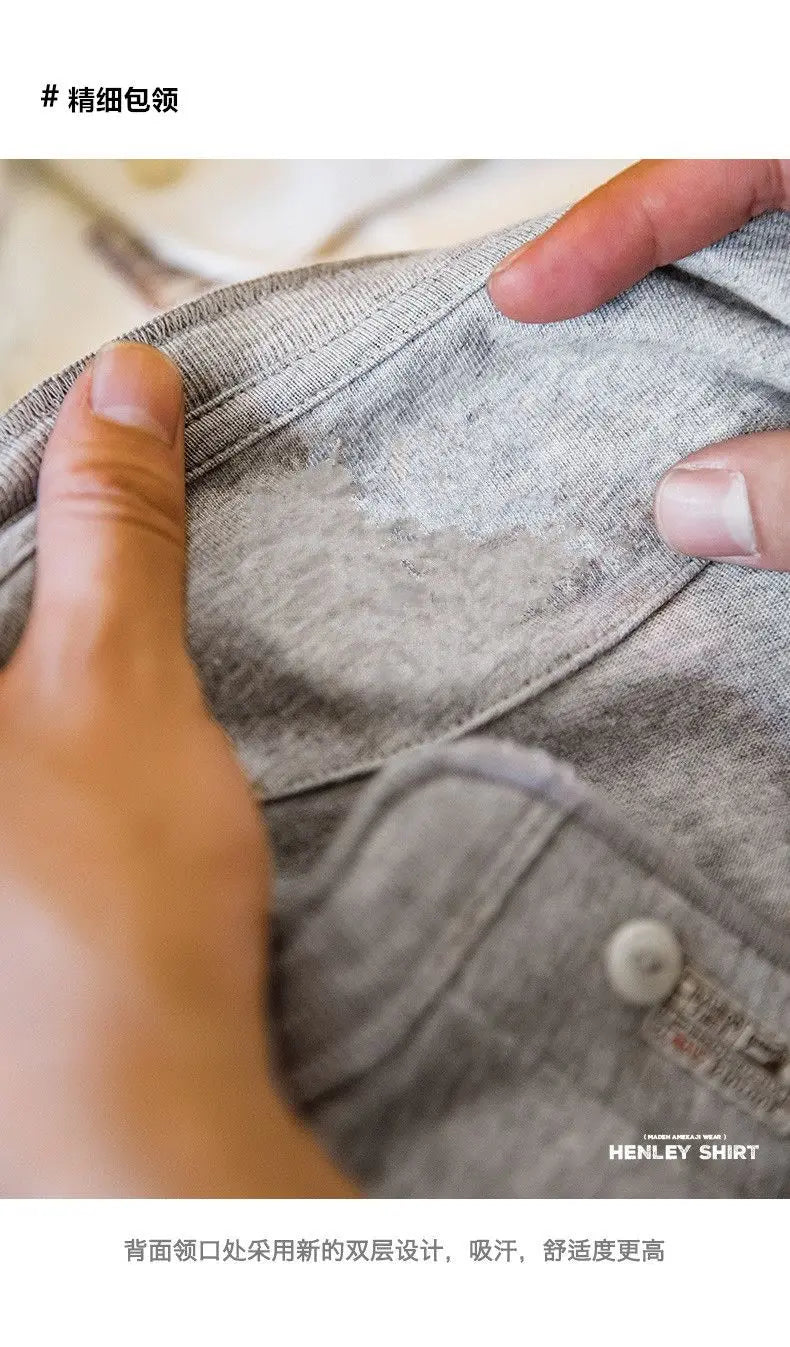 Men’s Heavyweight Retro Cotton Long-Sleeve T-Shirt