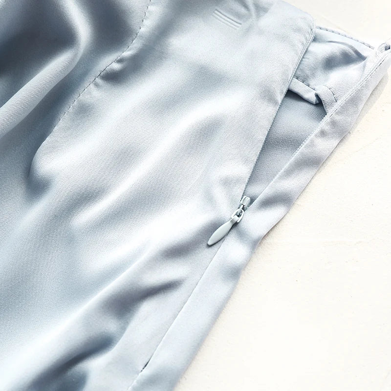 Satin Short Skirts For Women Slim Fit Office Pencil Skirts Streetwear Hot Girls Casual Simple Free Shipping