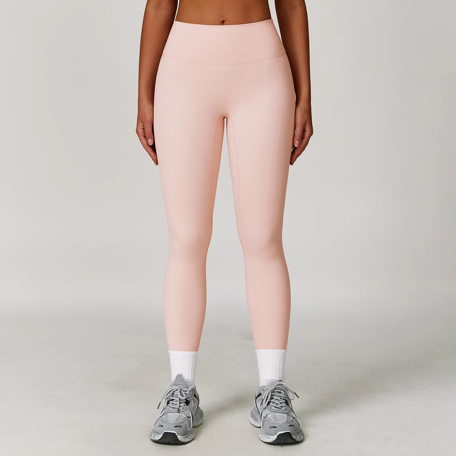 Fitness Leggings High Rise Hip Lift Brushed Soft Material For Ladies Outdoor Elastic Slim Fit Outer Wear Sports Tight Pants