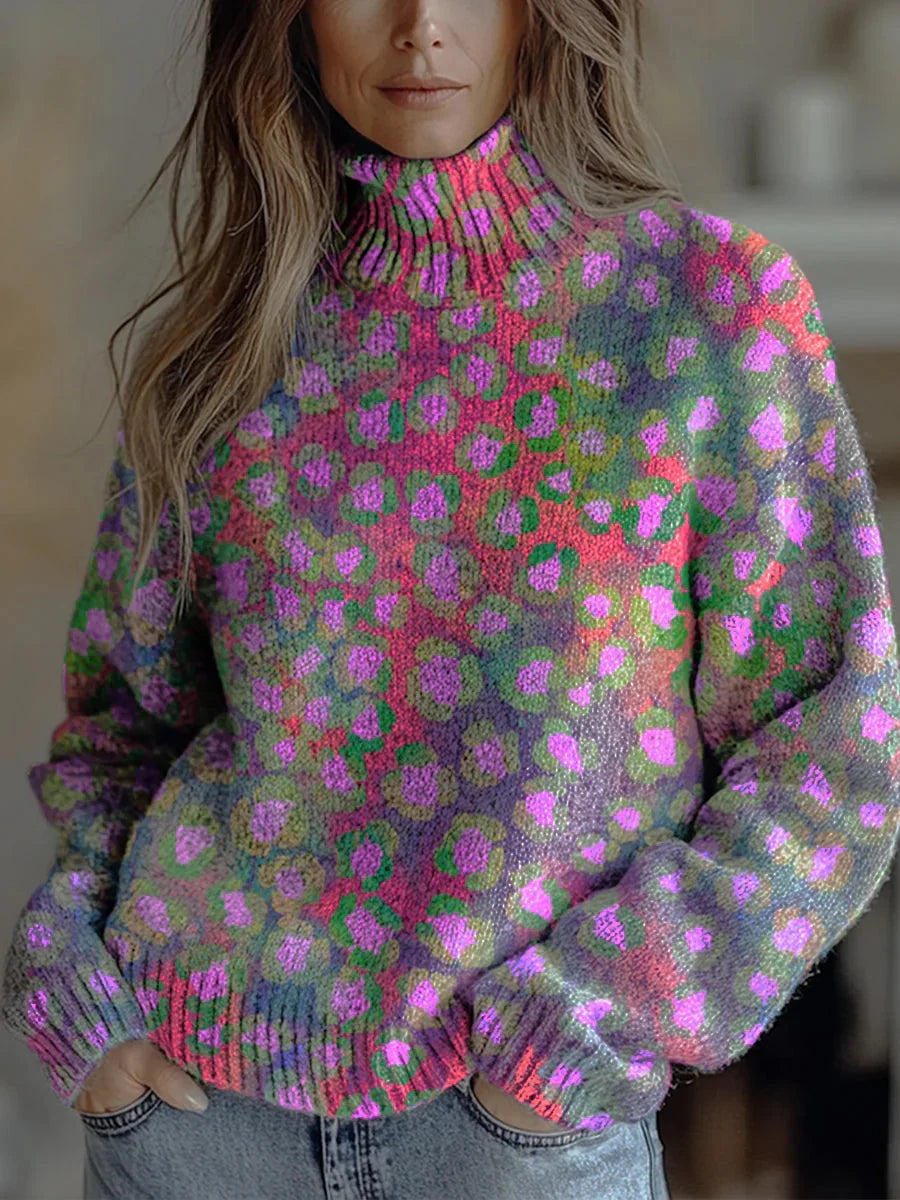 Festive Printed Winter Knit Sweater