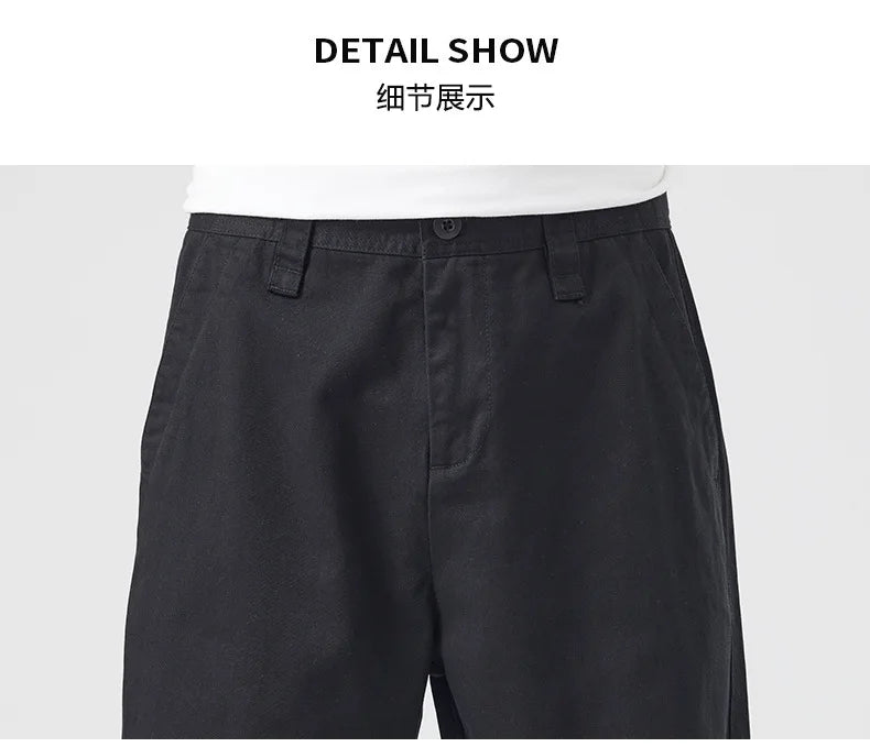 Retro Cotton Straight Casual Pants