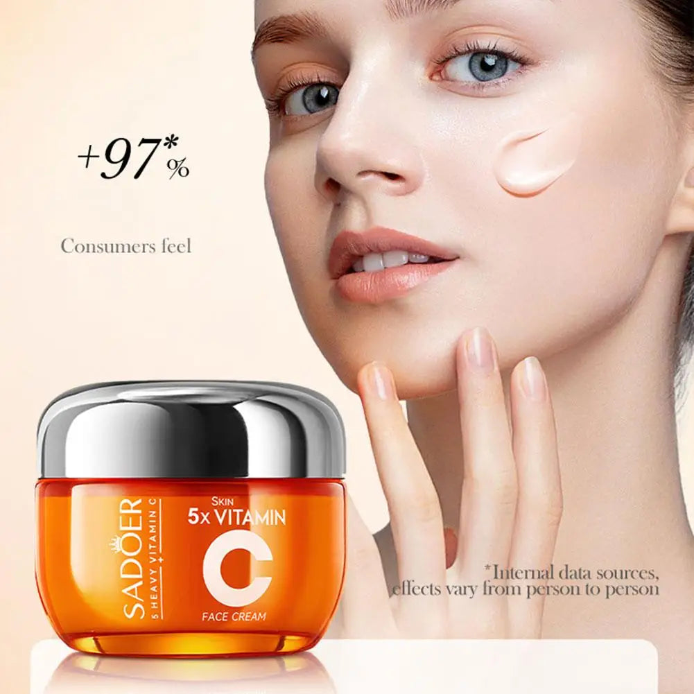 Vitamin C Skincare Travel Skincare Toner+ Serum+Face Cream Moisturizing Brightening Hydrating Facial Serum Face Care Set