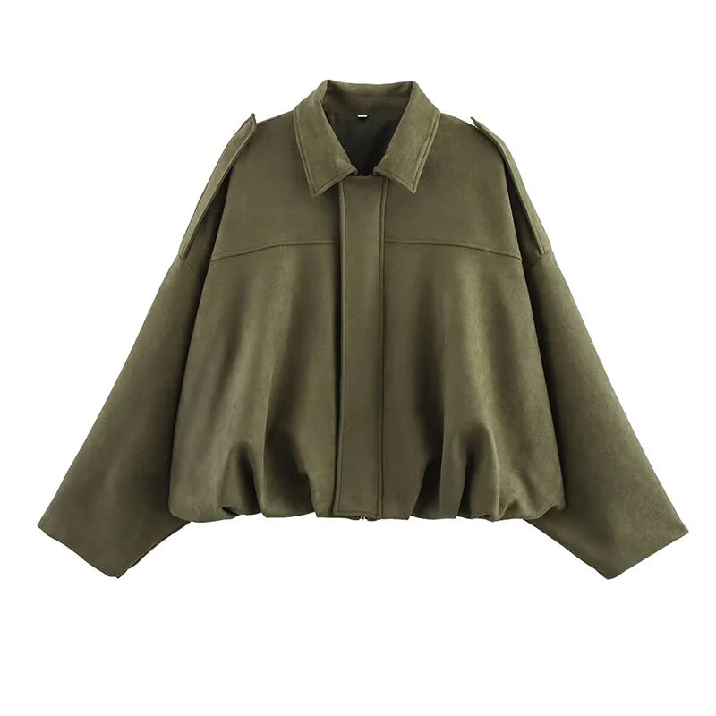 Vintage Loose Bomber Jacket