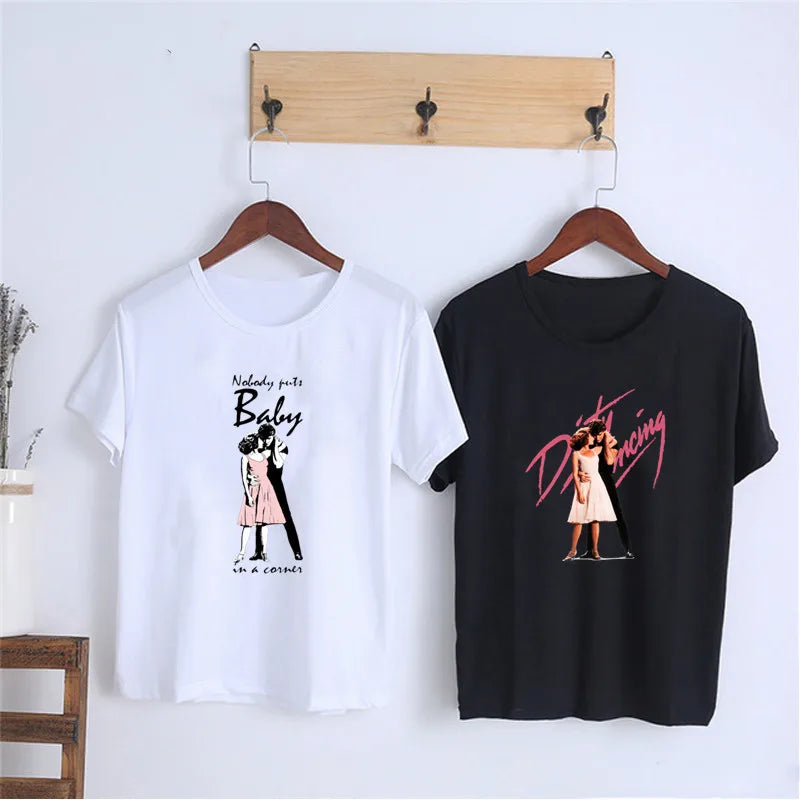 Women's Tshirt Dirty dancing Printing Graphic Aesthetic O Neck Girls Short Sleeve Print Vintage Y2k T Shirt Female Funny Tops
