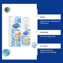 50ml Cooling Spray Body Instant Cooling Mist Long Lasting Non Sticky Heat Relief Face Skin Clothing Sports Travel Hiking